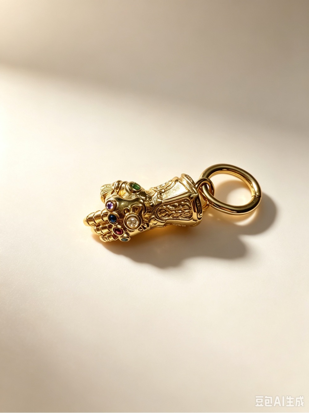 Marvel Infinity Gauntlet Articulated Movable Fingers Gold Tone Charm